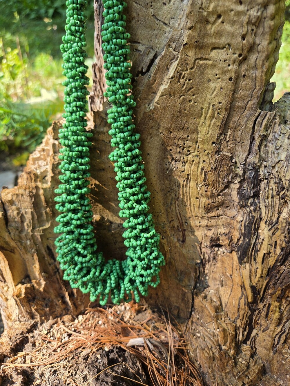 Handmade Green Bead Necklace